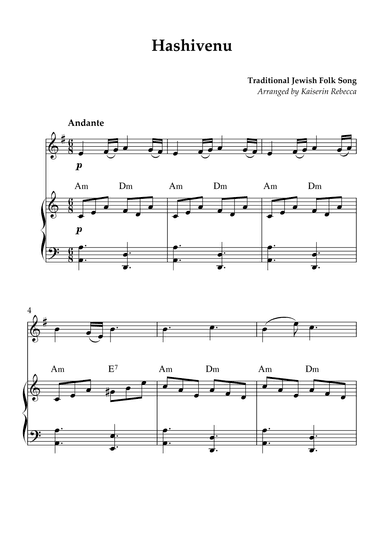 Hashivenu (arr. Kaiserin Rebecca)