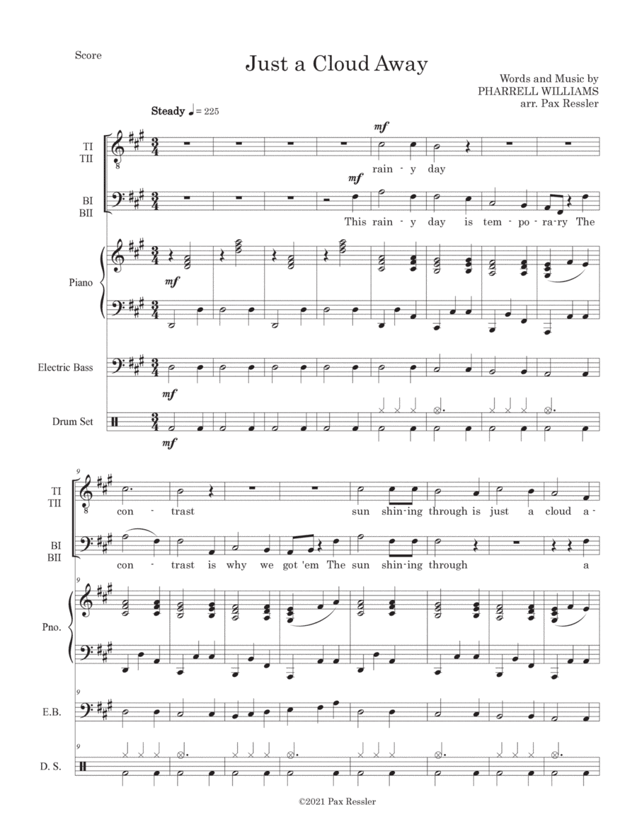 Just A Cloud Away (arr. Pax Ressler)