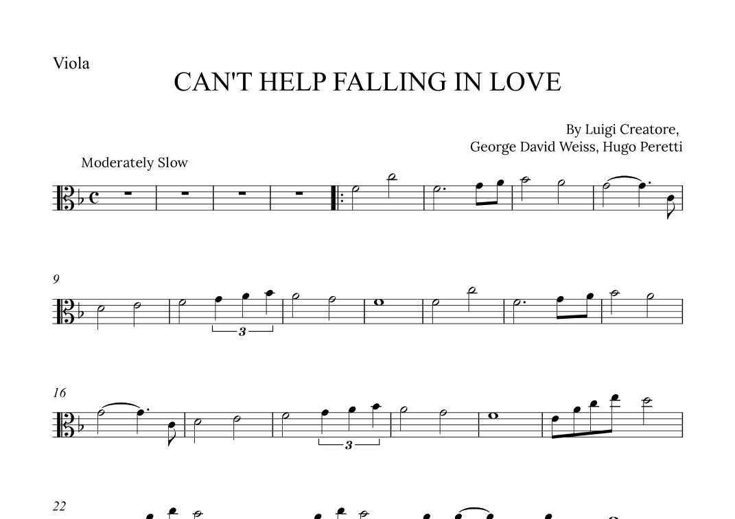 Can't Help Falling In Love (arr. Alex Nunes Rodrigues)