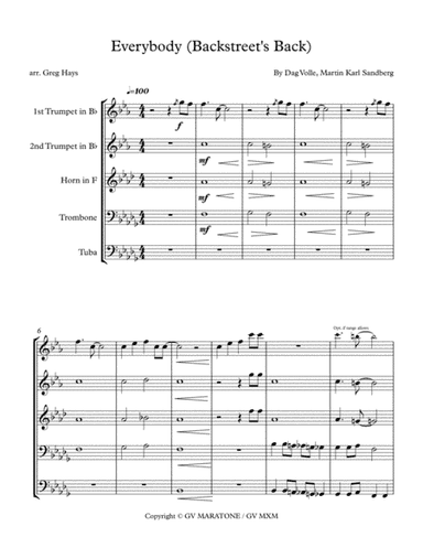 Everybody (backstreet's Back) (arr. Greg Hays)
