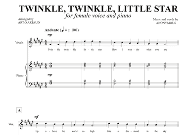Twinkle Twinkle Little Star (arr. Art.o Artaud)