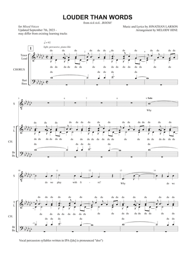 Louder Than Words (arr. Melody Hine)