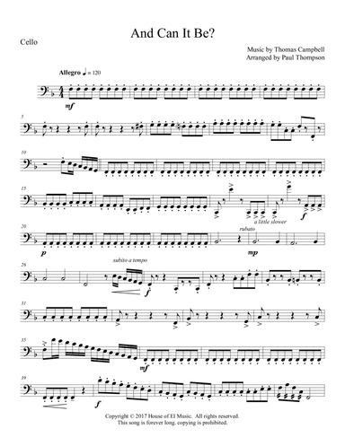 And Can It Be (arr. Paul Thompson)
