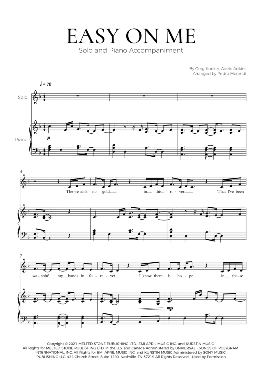 Easy On Me (arr. Pedro Merendi)