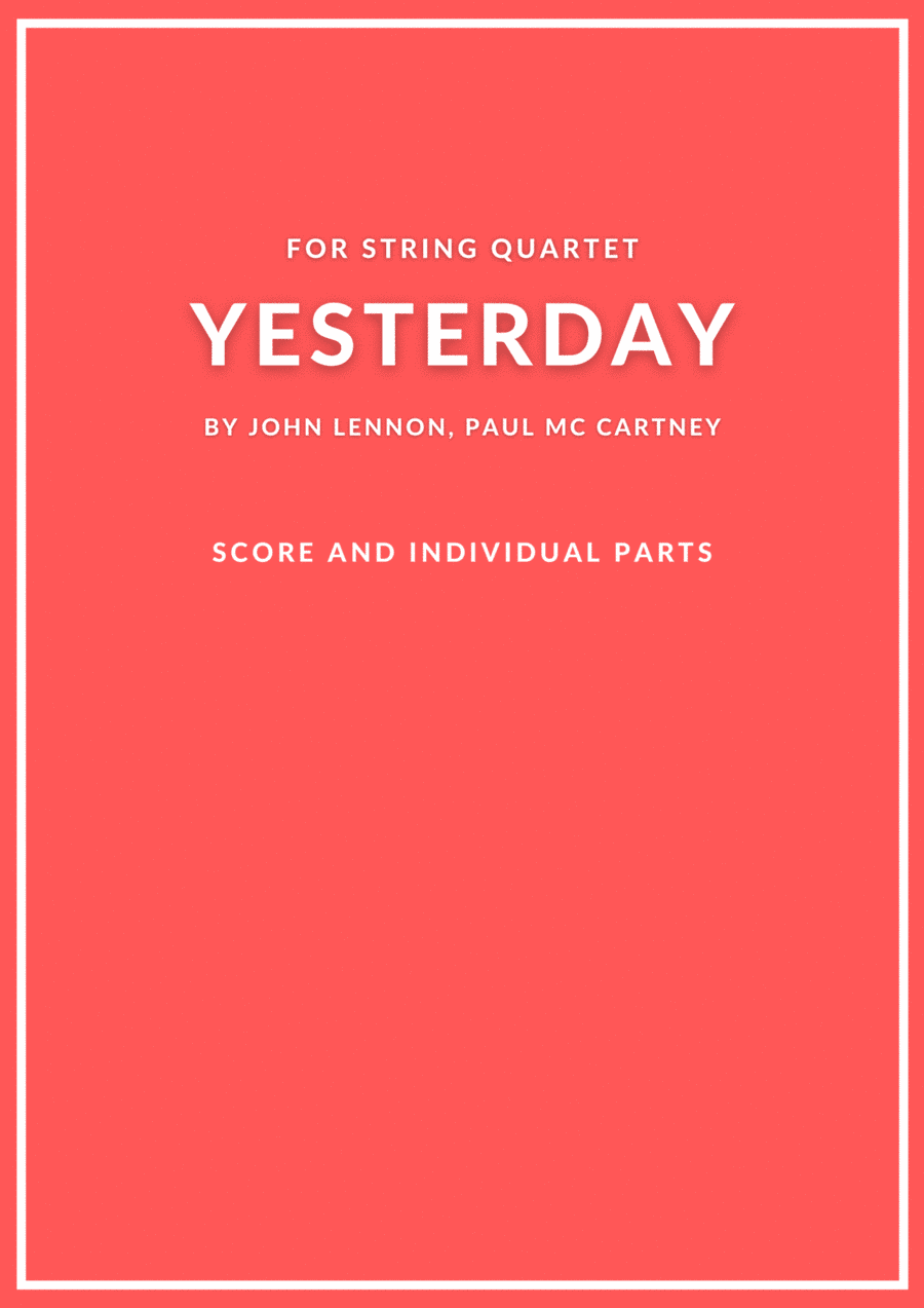 Yesterday (arr. Douglas Wattson)