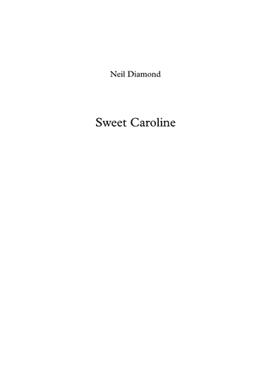 Sweet Caroline (arr. Southern Brass Belle)