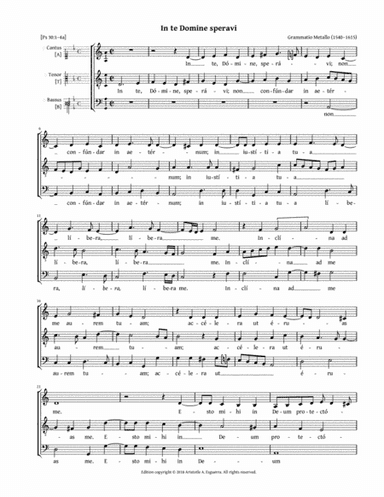 In te Domine speravi (Metallo) - ATB (arr. Aristotle A. Esguerra)