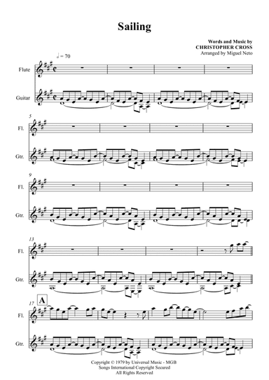 Sailing (arr. Miguel Neto)