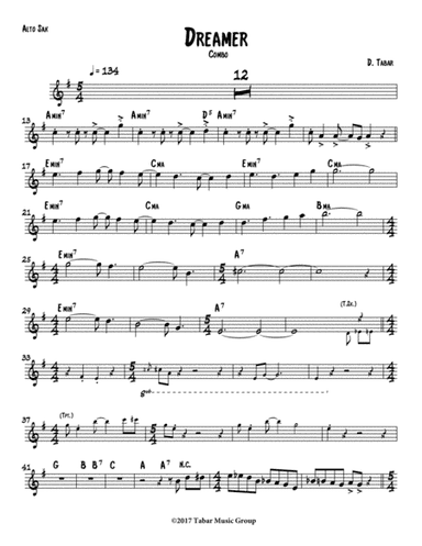 Dreamer *Combo* (Alto Sax)