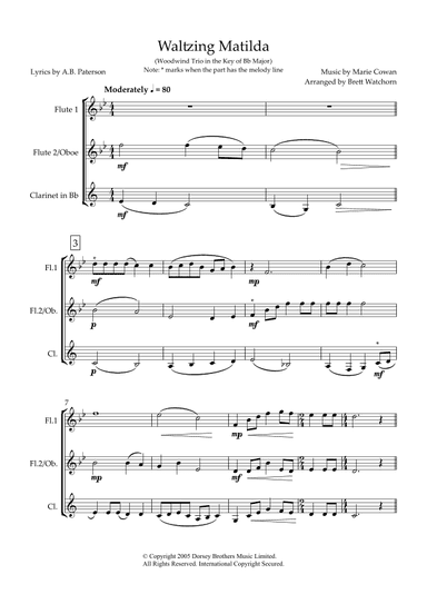 Waltzing Matilda (arr. Brett Watchorn)