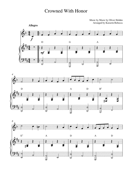 Crowned With Honor (arr. Kaiserin Rebecca)