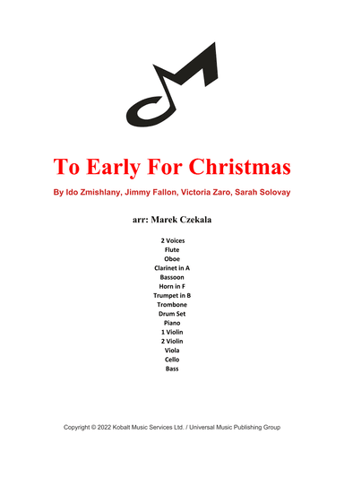 Too Early For Christmas (arr. Marek Czekala)