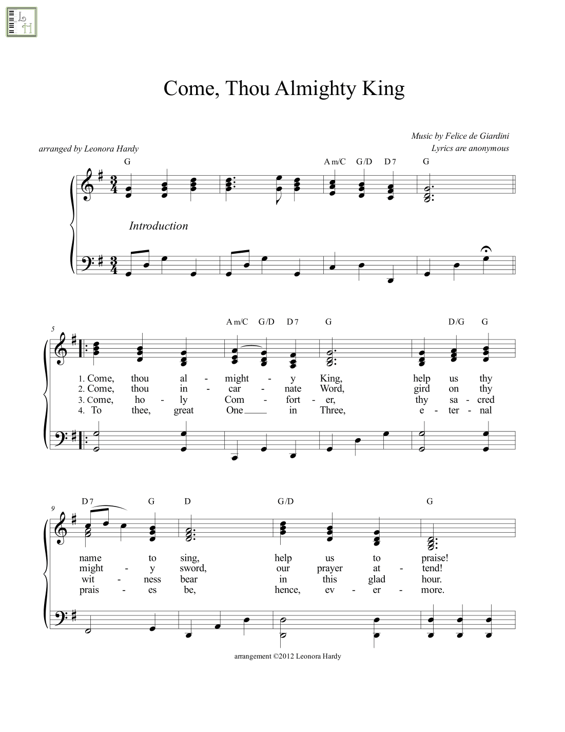 Come, Thou Almighty King (arr. Leonora Hardy)
