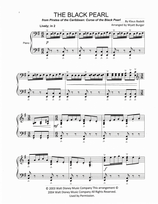 The Black Pearl (arr. Wyatt Burger)