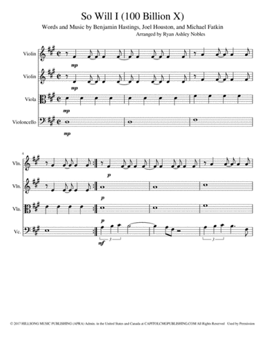 So Will I (100 Billion X) (arr. Ryan Nobles)