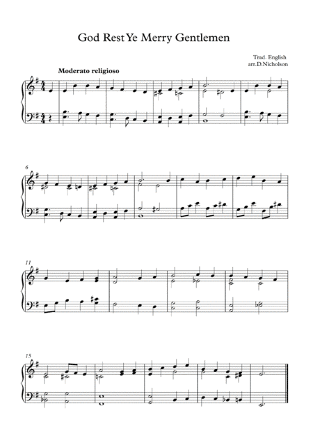 God Rest Ye Merry Gentlemen (arr. Daniel Nicholson)