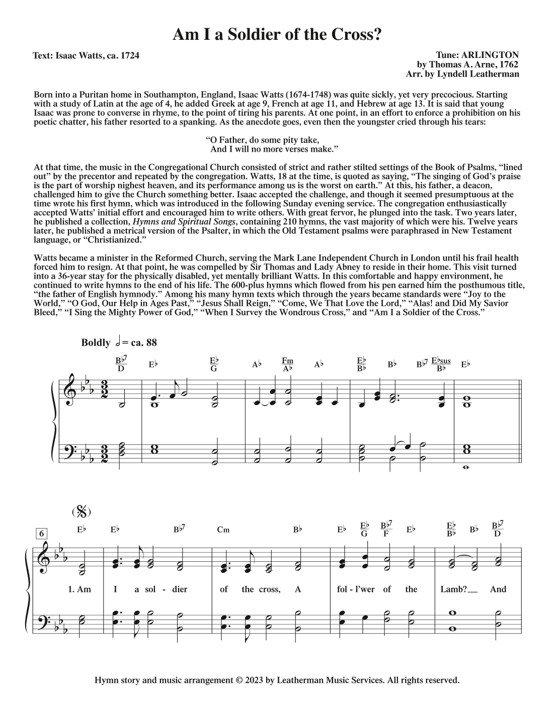 Am I a Soldier of the Cross? (arr. Lyndell Leatherman)