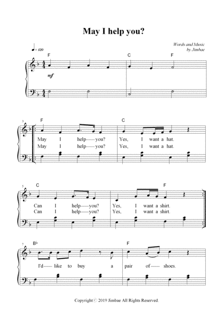 May I help you? (Nursery Rhymes for Easy Piano)