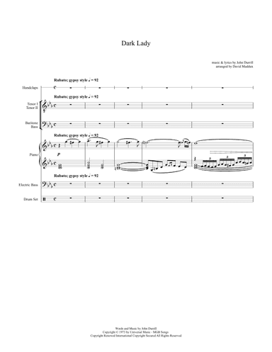 Dark Lady (arr. David Maddux)