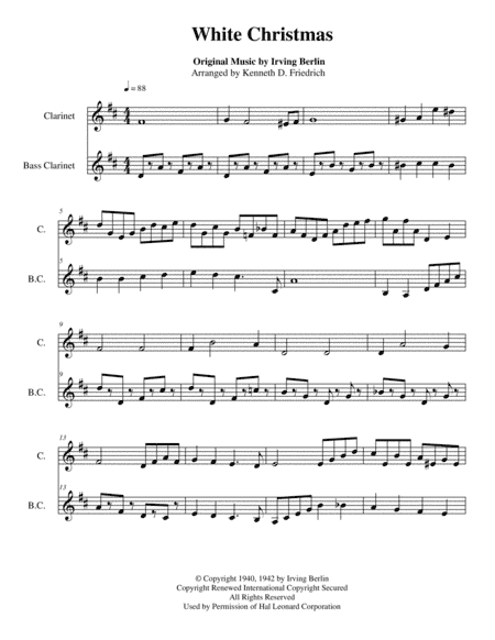 White Christmas (arr. Kenneth D. Friedrich)