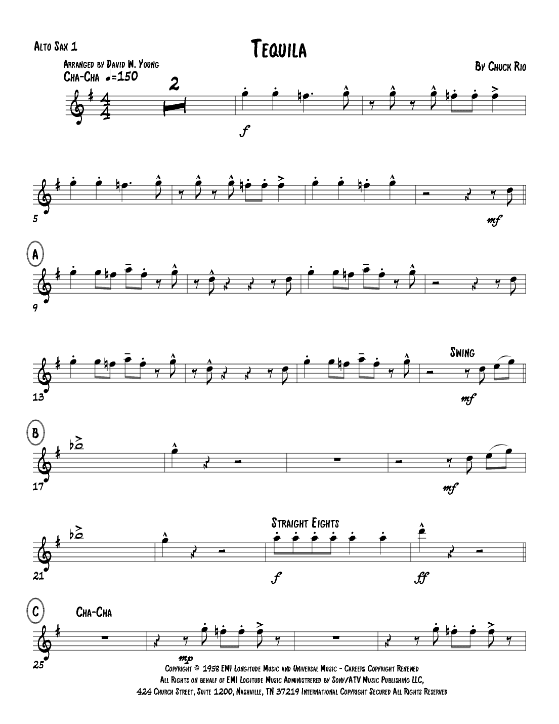 Tequila (arr. David W. Young)