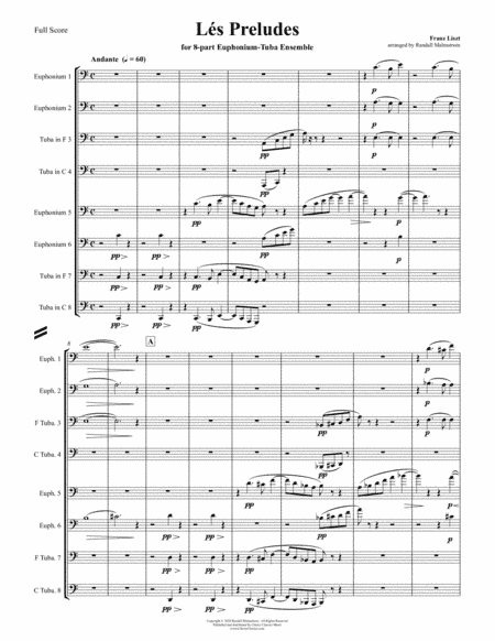 Lés Preludes for 8-part Tuba Ensemble (arr. Randall Malmstrom)