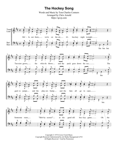 The Hockey Song (arr. Chris Arnold)