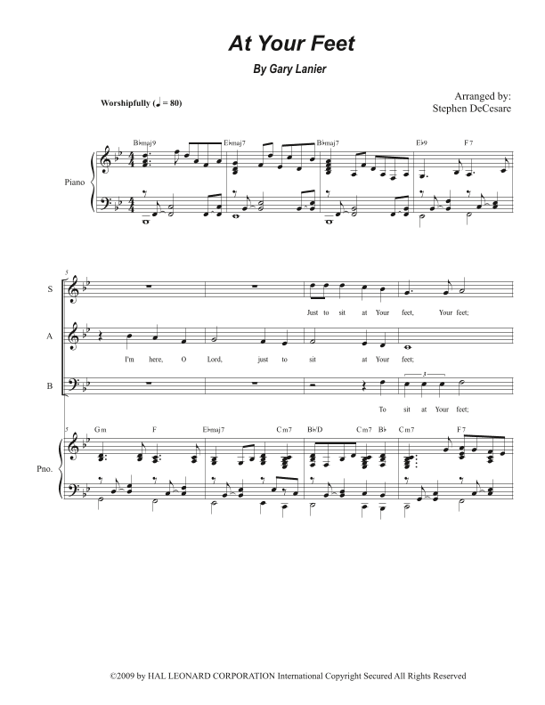 At Your Feet (arr. Stephen DeCesare)