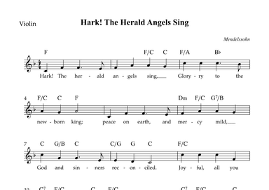 Hark! The Herald Angels Sing (Easy) (arr. Wesley S. SIlva)