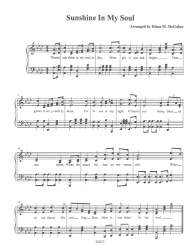 Sunshine In My Soul (arr. Diane M. McGahee)