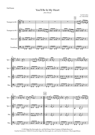 You'll Be In My Heart (arr. Fabio Britto)