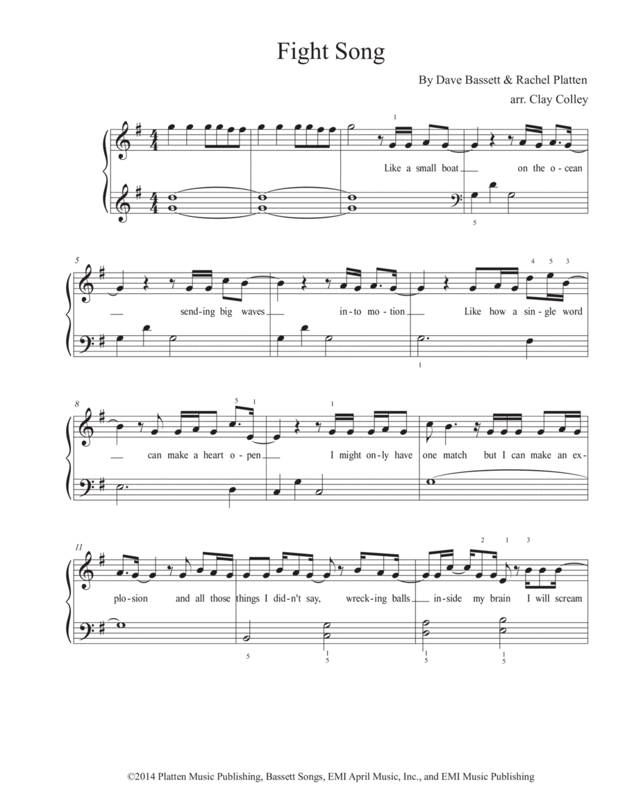 Fight Song (arr. Clay Colley)