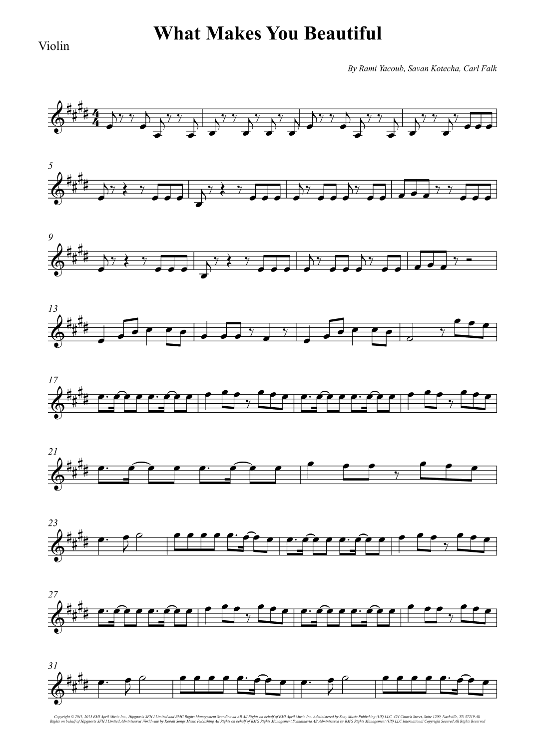 What Makes You Beautiful (arr. Wesley S. SIlva)