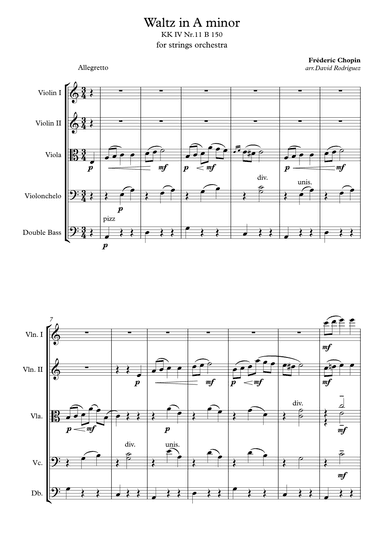 Waltz in A minor (arr. David Rodríguez)