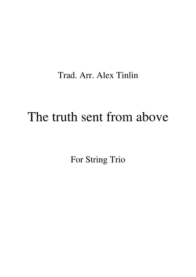The truth sent from above (arr. Alex Tinlin)