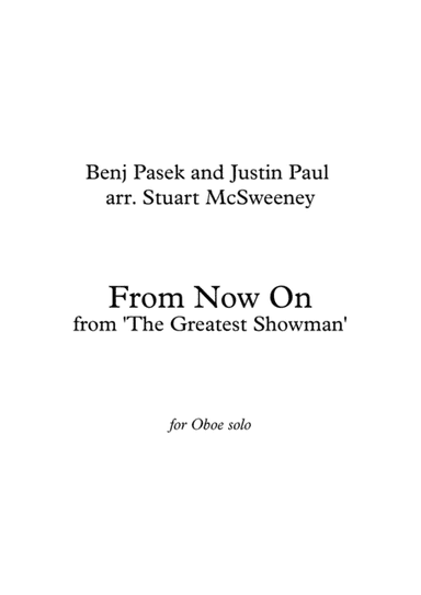From Now On (arr. Stuart McSweeney)