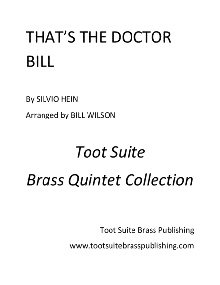 That's the Doctor Bill (arr. Bill Wilson)