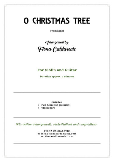 O Christmas Tree - for violin and guitar (arr. Fiona Caldarevic)