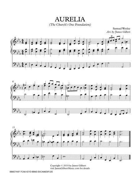 AURELIA (The Church's One Foundation) (ORA) (arr. James Gilbert Music)