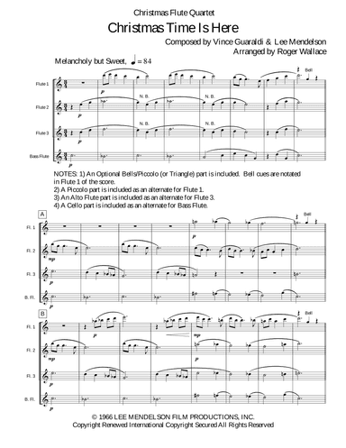 Christmas Time Is Here (arr. Roger Wallace)