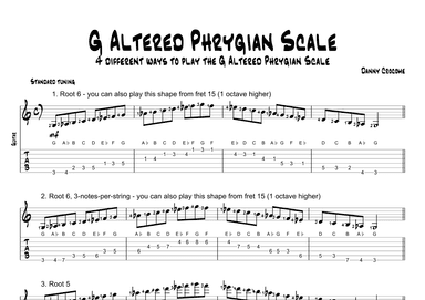 G Altered Phrygian Scale (4 Ways to Play)