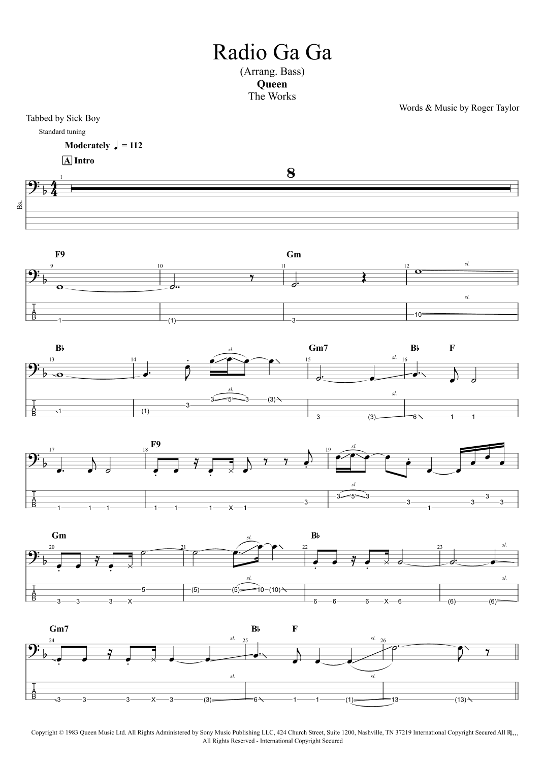 Radio Ga Ga (arr. Sick Boy)