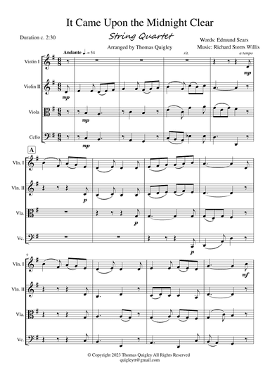It Came Upon the Midnight Clear (arr. Thomas Quigley)