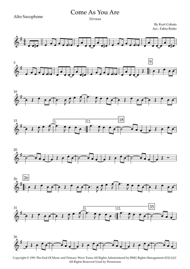 Come As You Are (arr. Fabio Britto)