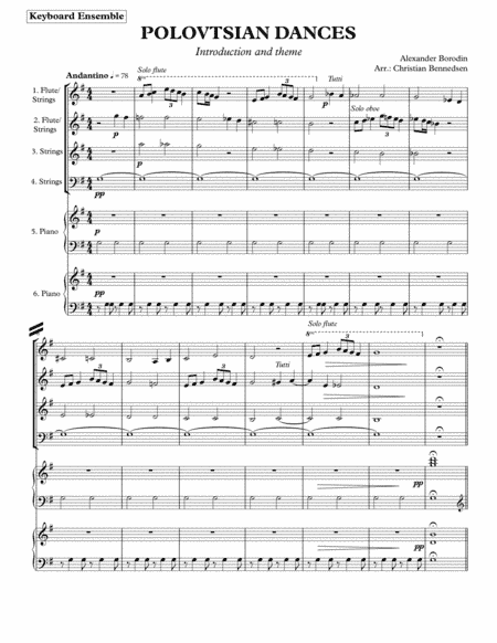 Polvetsian Dances - Keyboard Ensemble (arr. Christian Bennedsen)