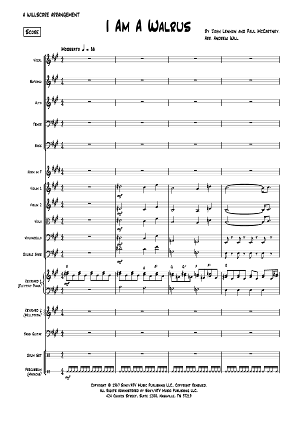 I Am The Walrus (arr. Andrew Will)