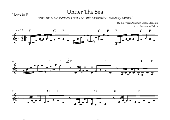 Under The Sea (arr. Fernando Britto)