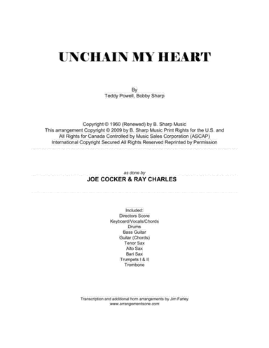 Unchain My Heart (arr. Jim Farley www.arrangementsone.com)