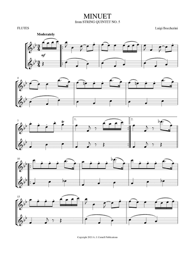 Minuet (from String Quintet No. 5) (arr. Mark Phillips)
