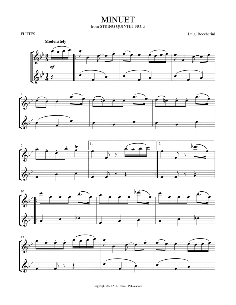 Minuet (from String Quintet No. 5) (arr. Mark Phillips)